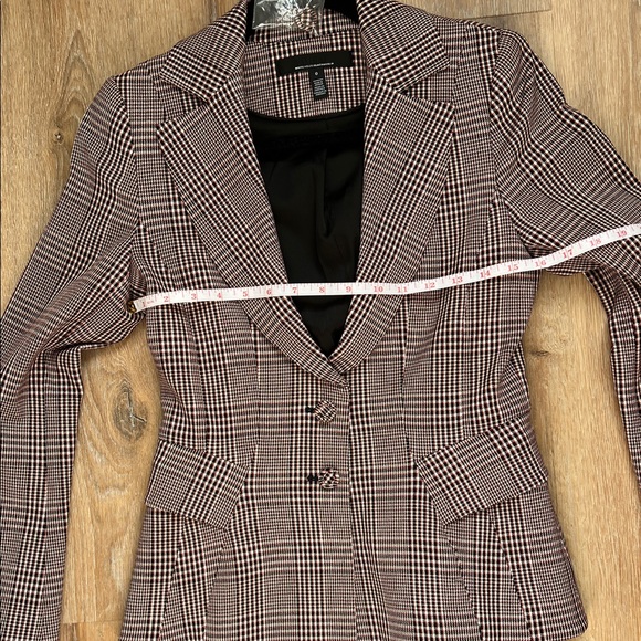 White House Black Market ⭐️ Women's Brown Plaid Blazer - Picture 8 of 12